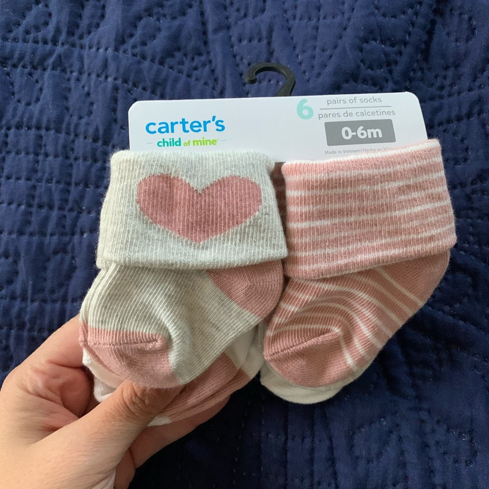 Carter's Heart and Stripes Baby Socks Set